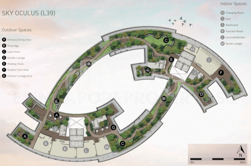 Site Plan of One Pearl Bank Level 39 Roof Terrace