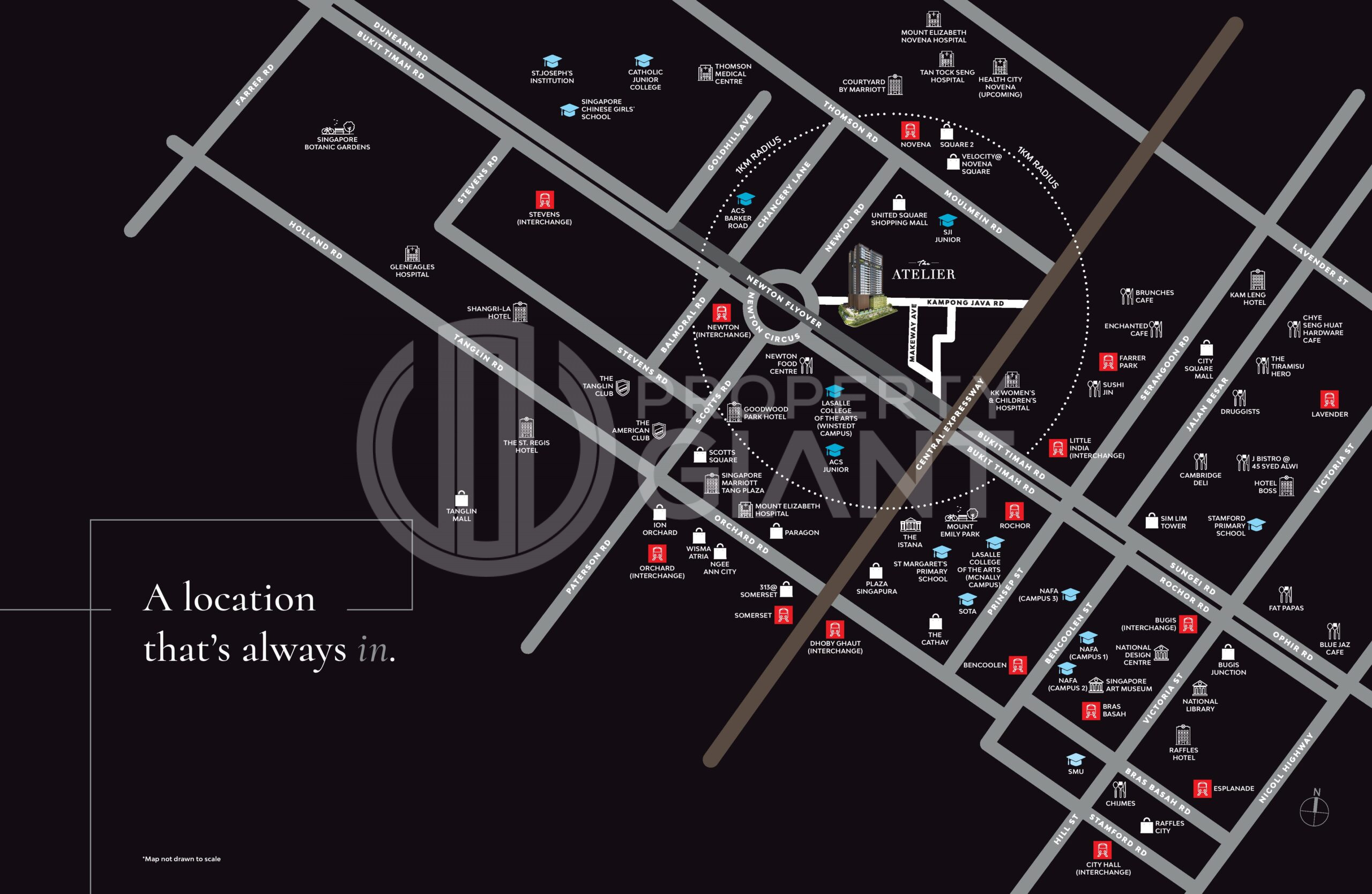 The Atelier Location Map